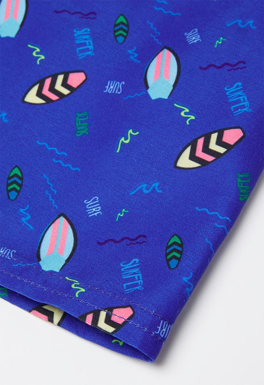 Pop Candy - Boys printed board shorts - blue