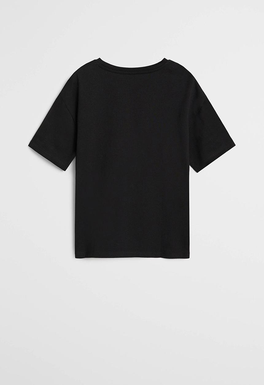 MANGO - Surf short sleeve tee - black