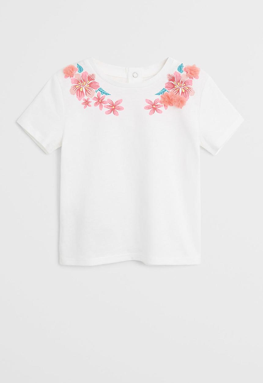 MANGO - Lupe short sleeve top - white