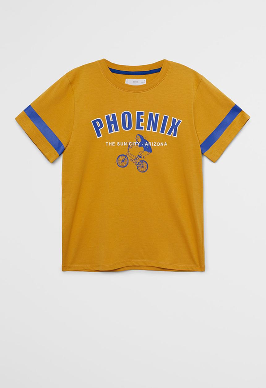 MANGO - Minimal short sleeve tee - yellow