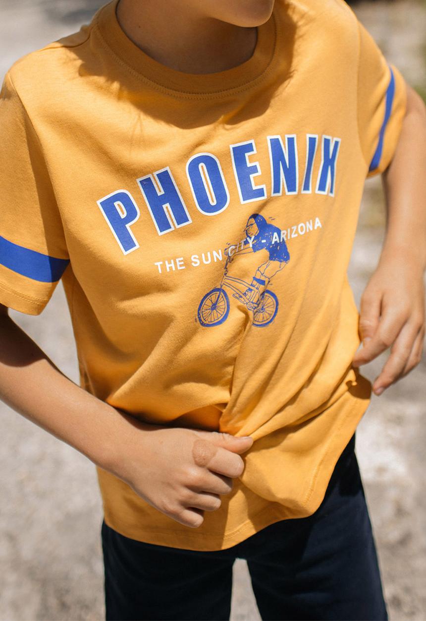MANGO - Minimal short sleeve tee - yellow