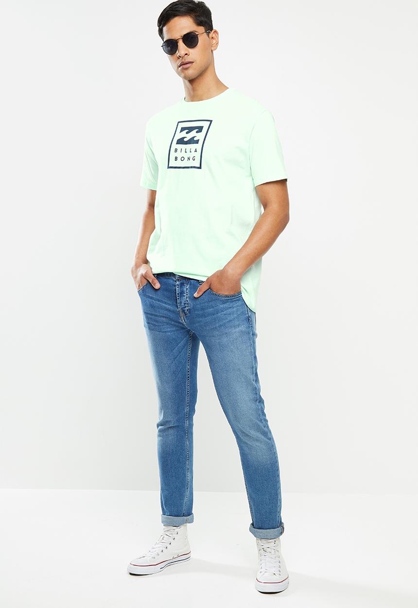 Billabong  - United stacked short sleeve tee - blue