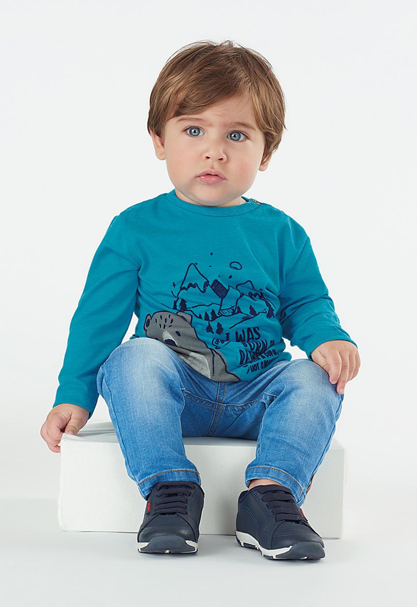 UP Baby - Single jersey long sleeve tee - blue