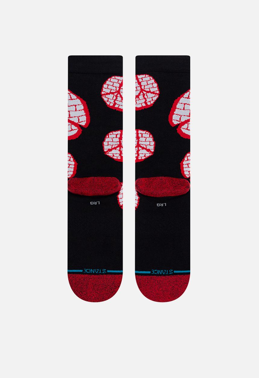Stance Socks - Rocksteady crew socks - black & red 