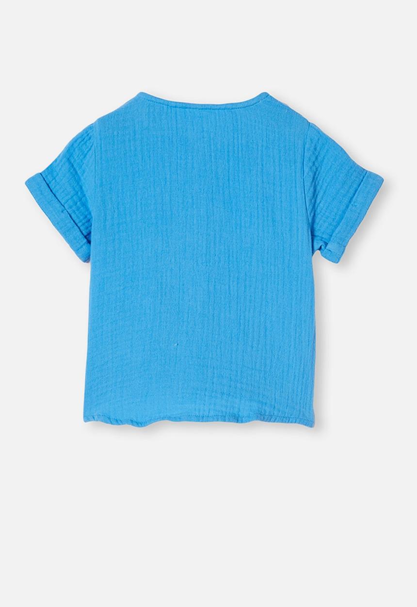 Cotton On - Mike short sleeve shirt - blue bird
