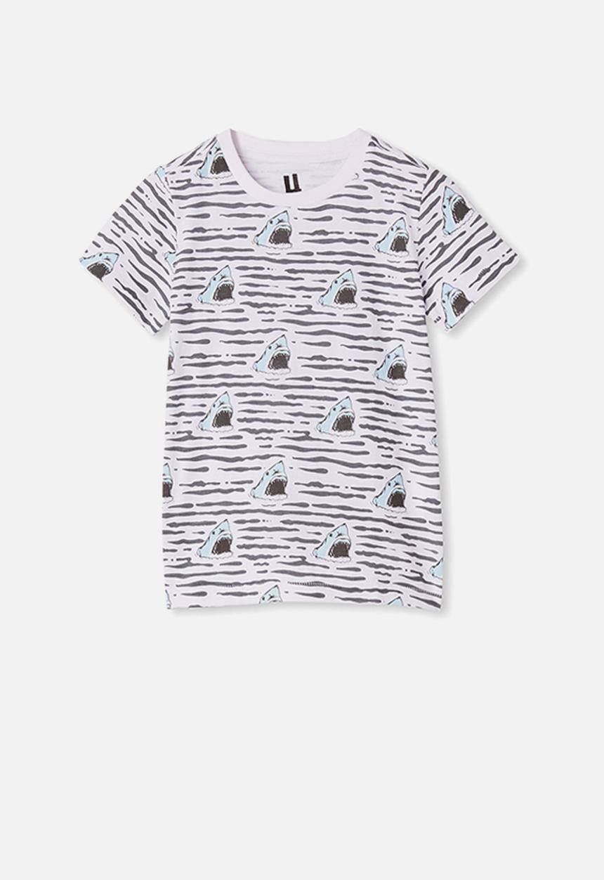 Cotton On - Max short sleeve tee - navy & white 