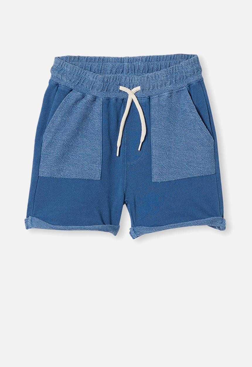 Cotton On - Henry slouch short 80/20 - petty blue wash
