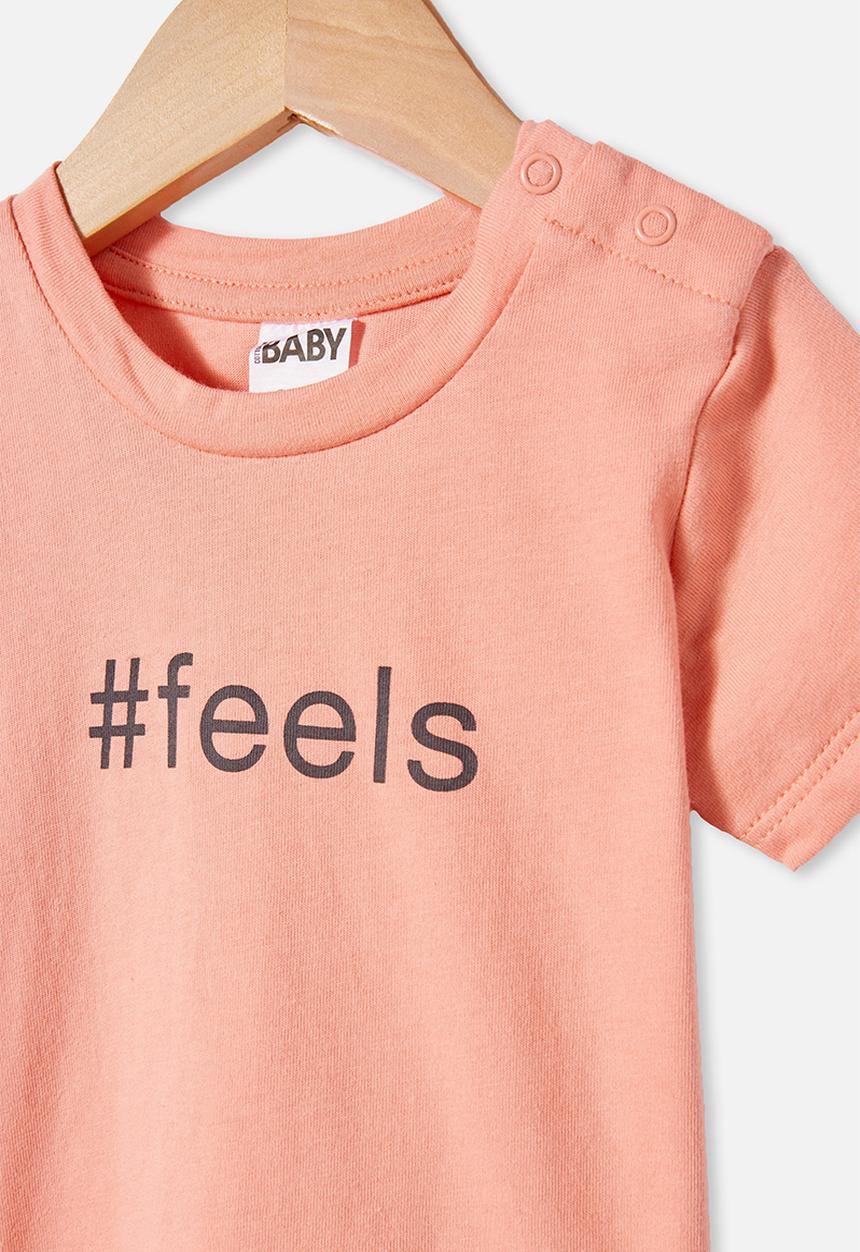 Cotton On - Jamie short sleeve tee - smoked salmon
