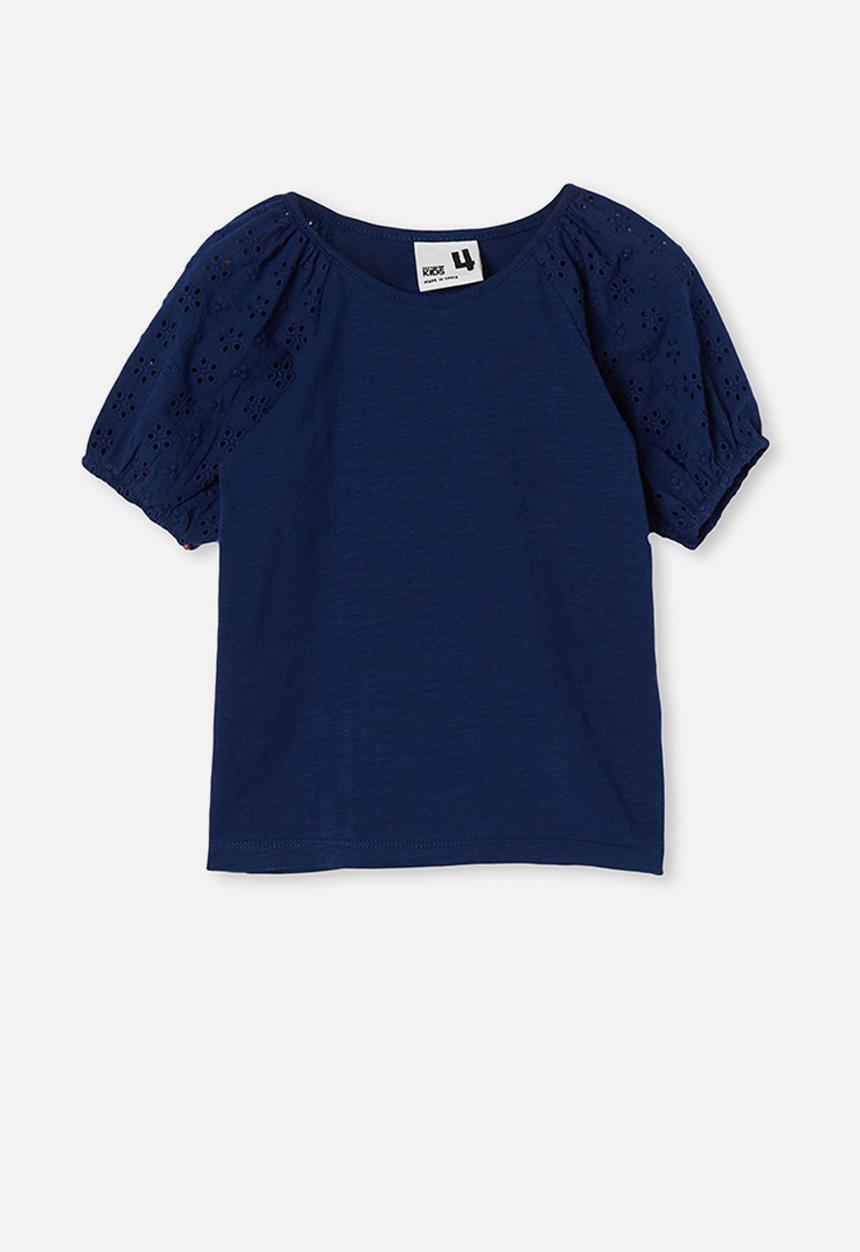 Cotton On - Isabella puff sleeve top - indigo