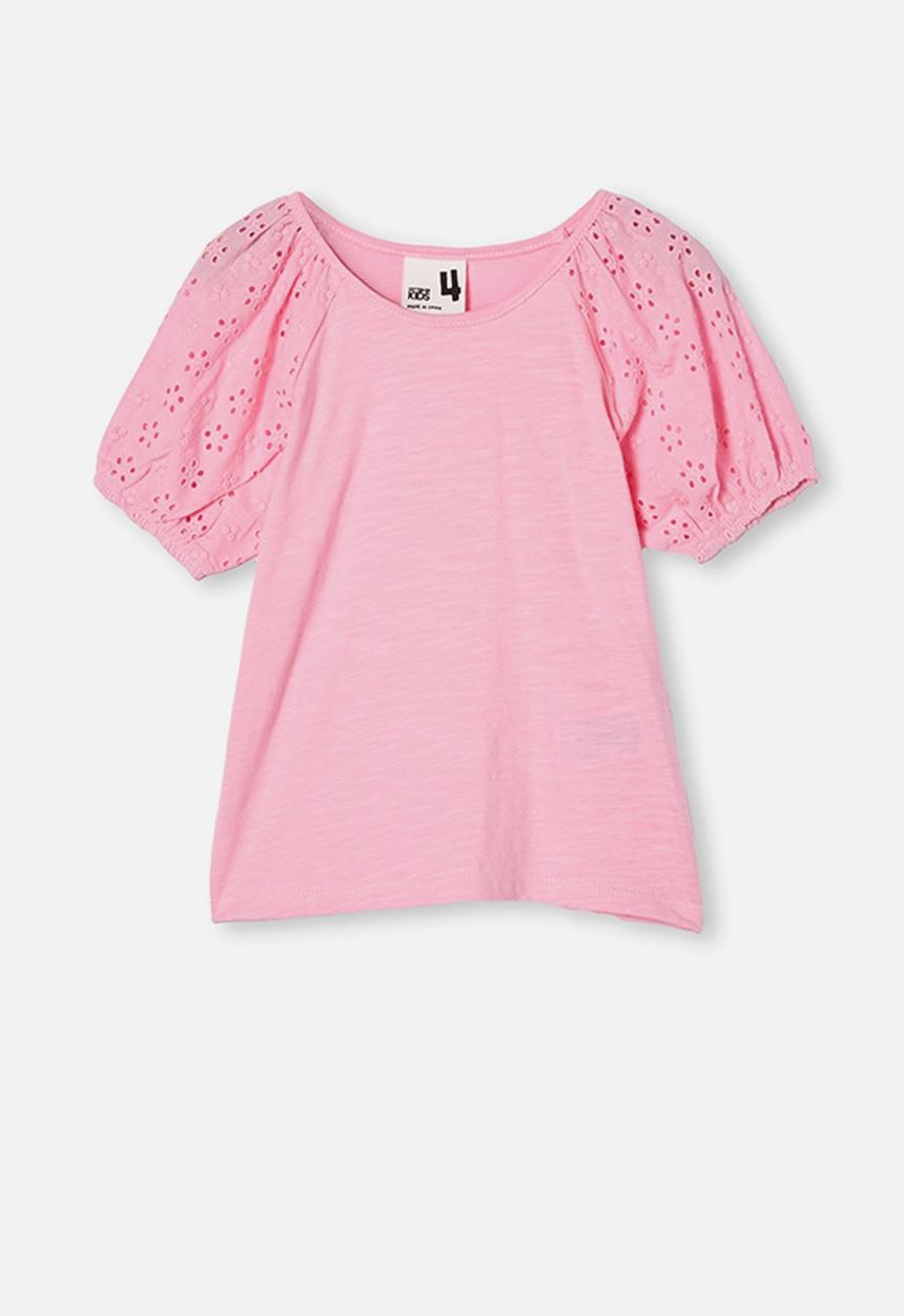 Cotton On - Isabella puff sleeve top - cali pink
