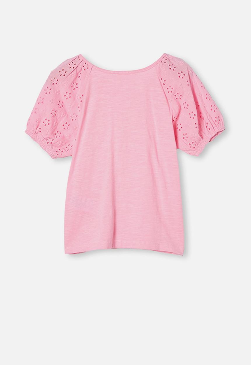 Cotton On - Isabella puff sleeve top - cali pink