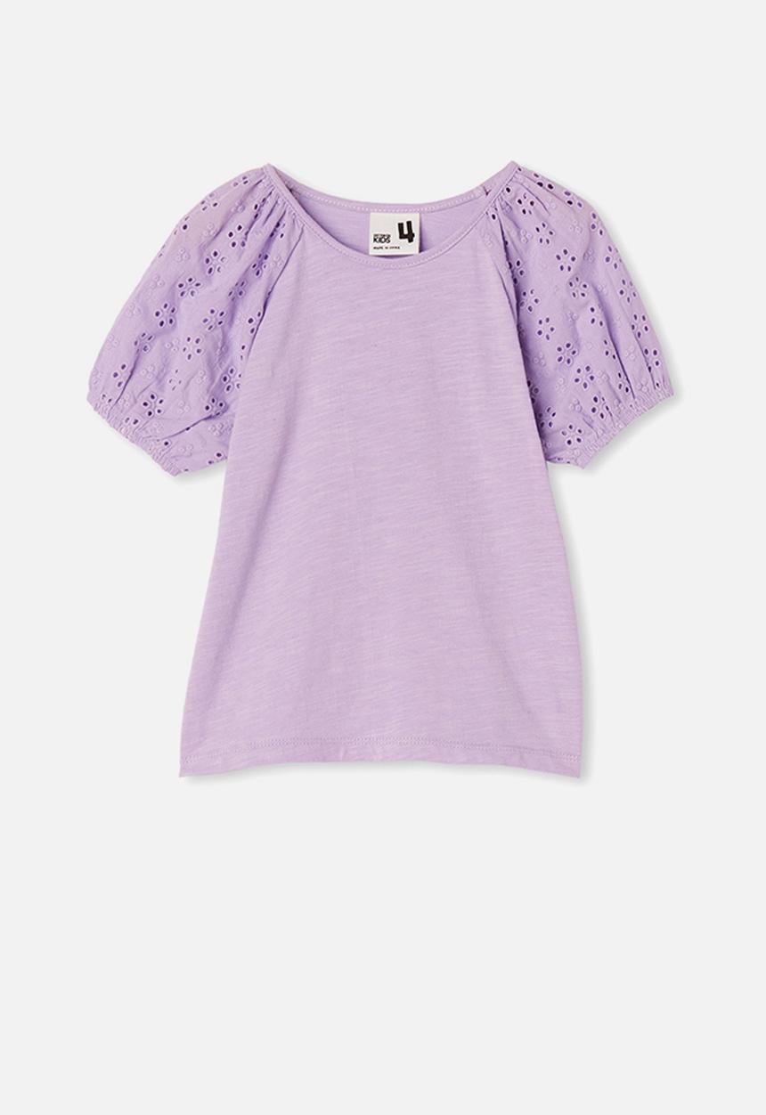 Cotton On - Isabella puff sleeve top - summer violet