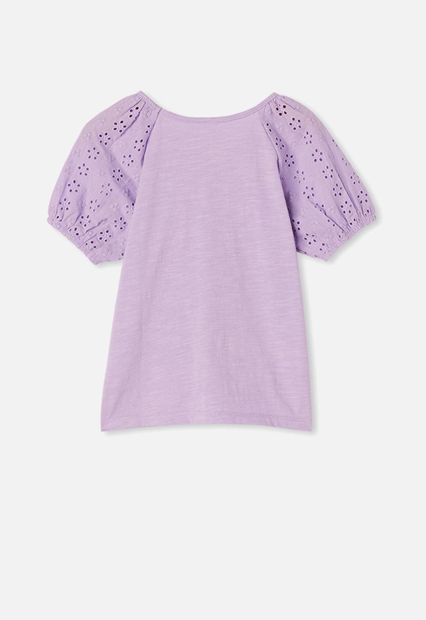 Cotton On - Isabella puff sleeve top - summer violet