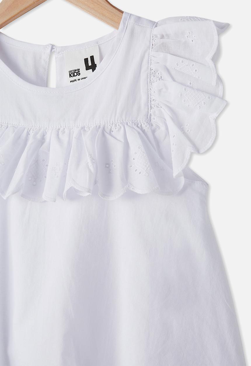 Cotton On - Charlotte short sleeve top - white