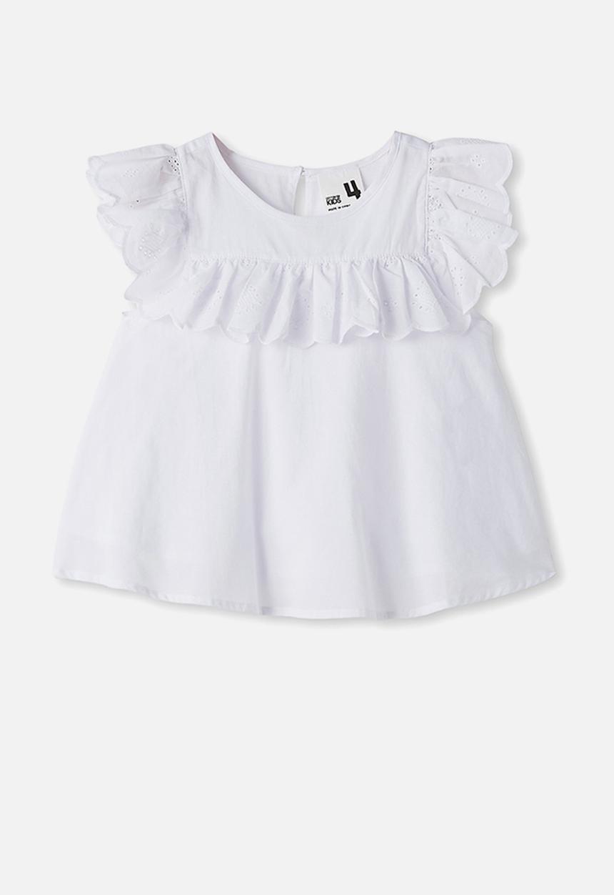 Cotton On - Charlotte short sleeve top - white