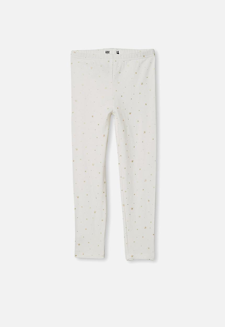 Cotton On - Huggie tights - white & gold 