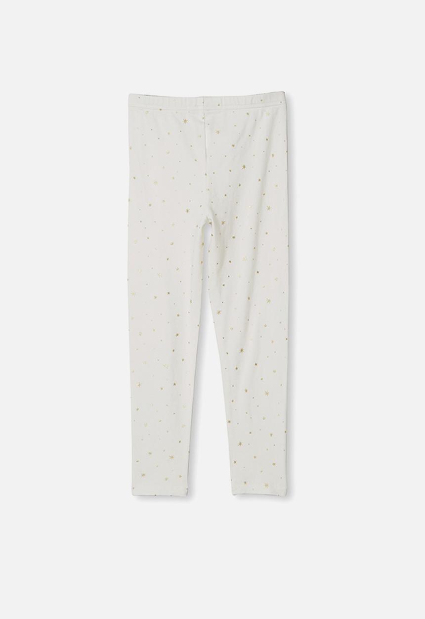 Cotton On - Huggie tights - white & gold 