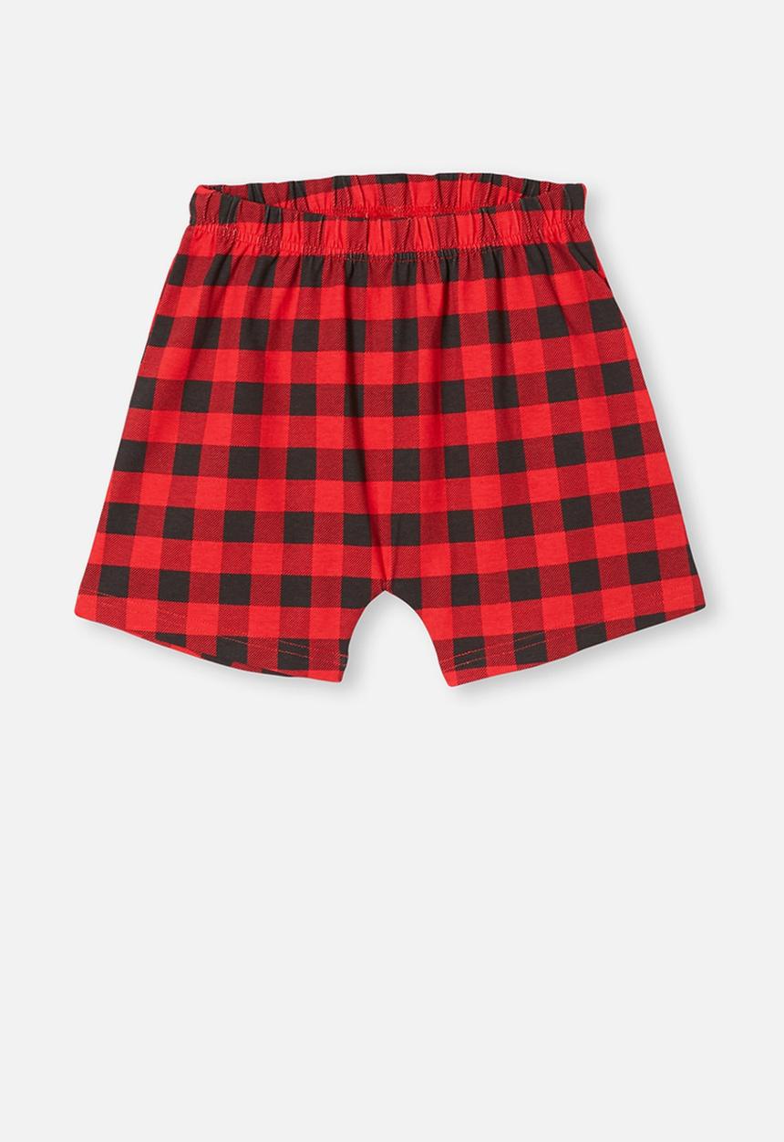 Cotton On - Hudson short sleeve pyjama set - white & red 