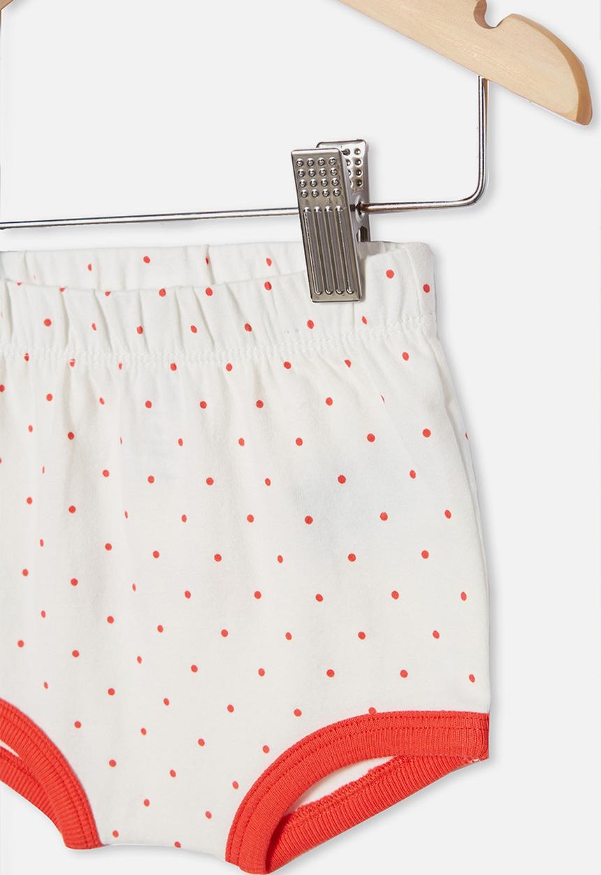 Cotton On - Stanley shorties - white & red 