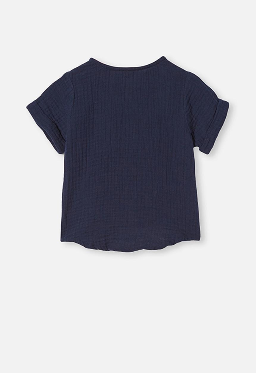 Cotton On - Mike short sleeve shirt - navy blazer