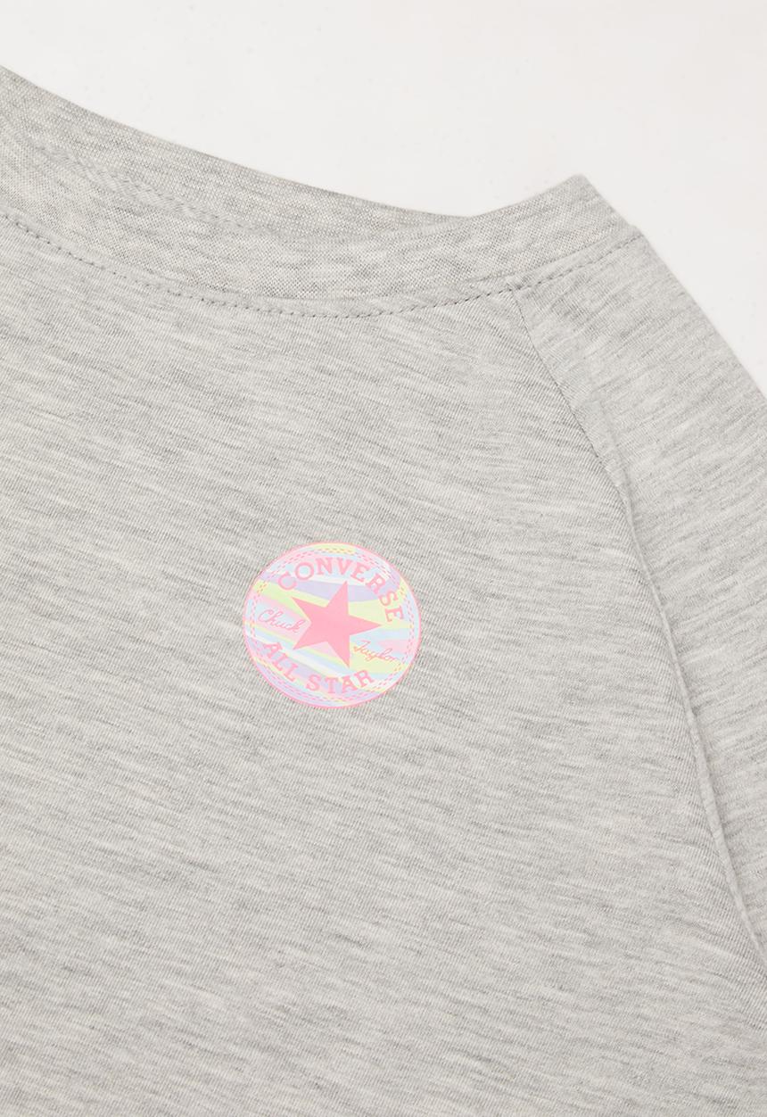 Converse - Converse  blocked long sleeve top - lunar rock heather