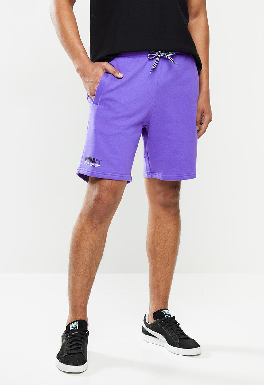 PUMA - Tfs shorts  ft 8" - purple 