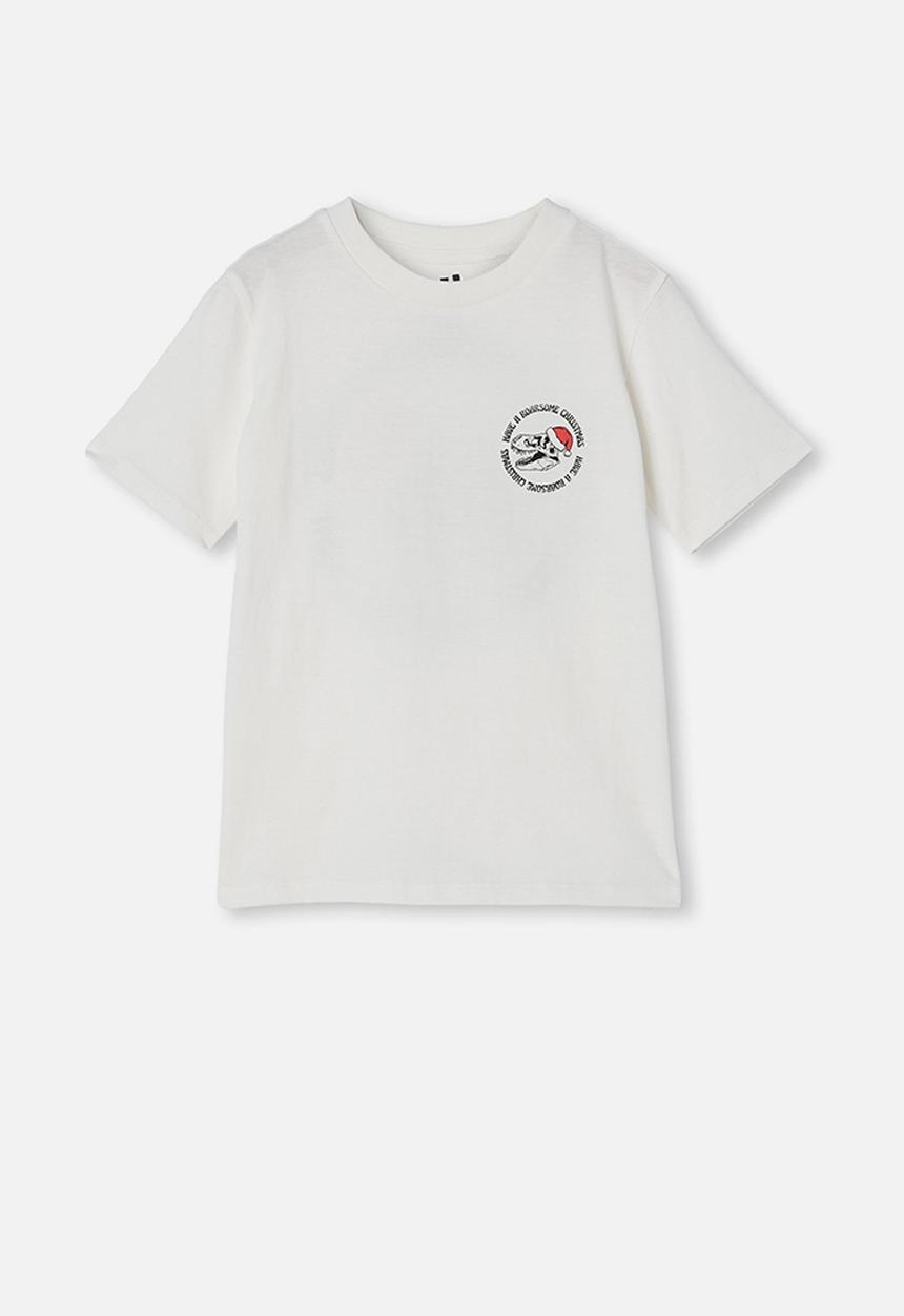 Cotton On - Max skater short sleeve tee - retro white 