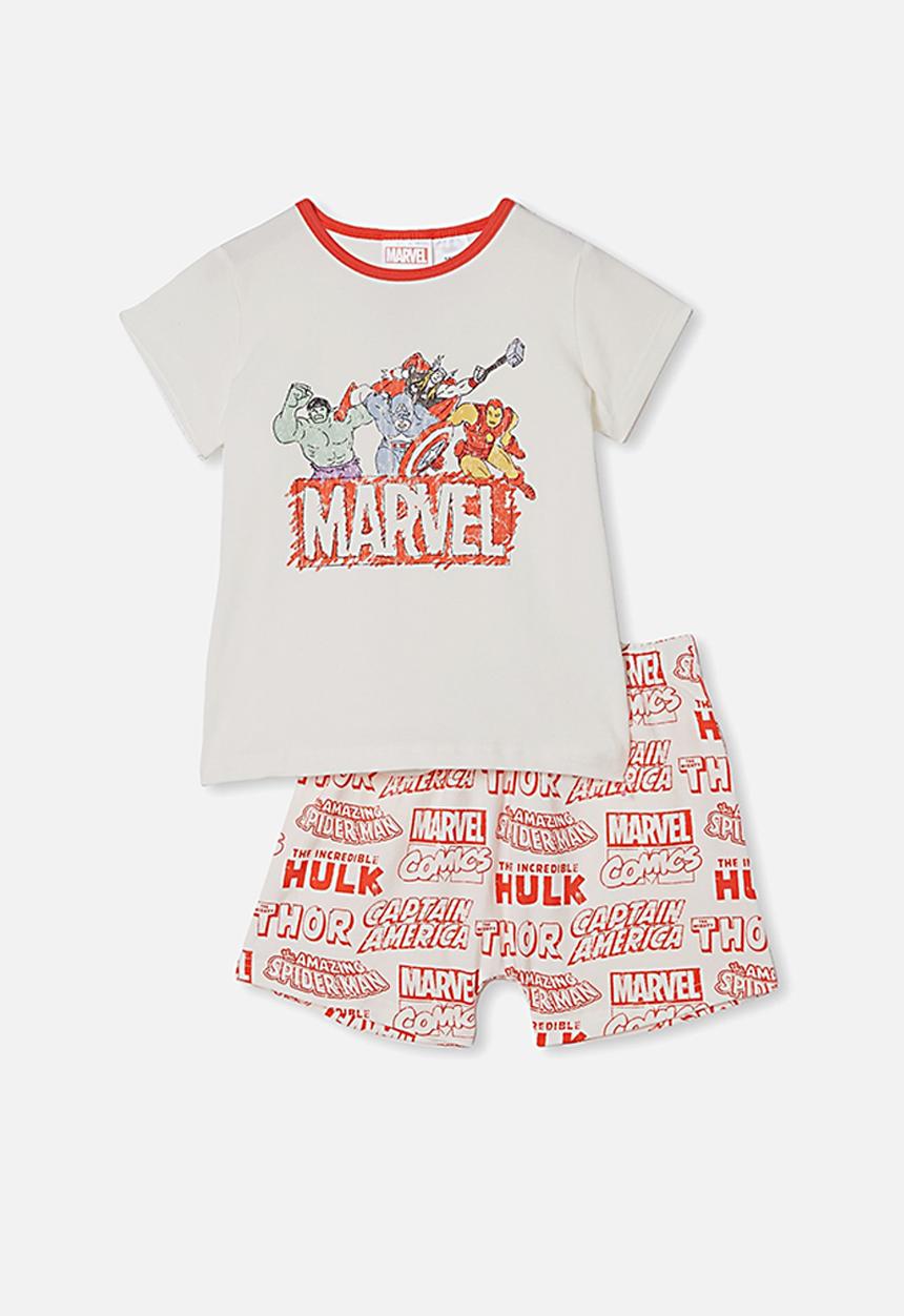 Cotton On - Hudson short sleeve pyjama set - vanilla