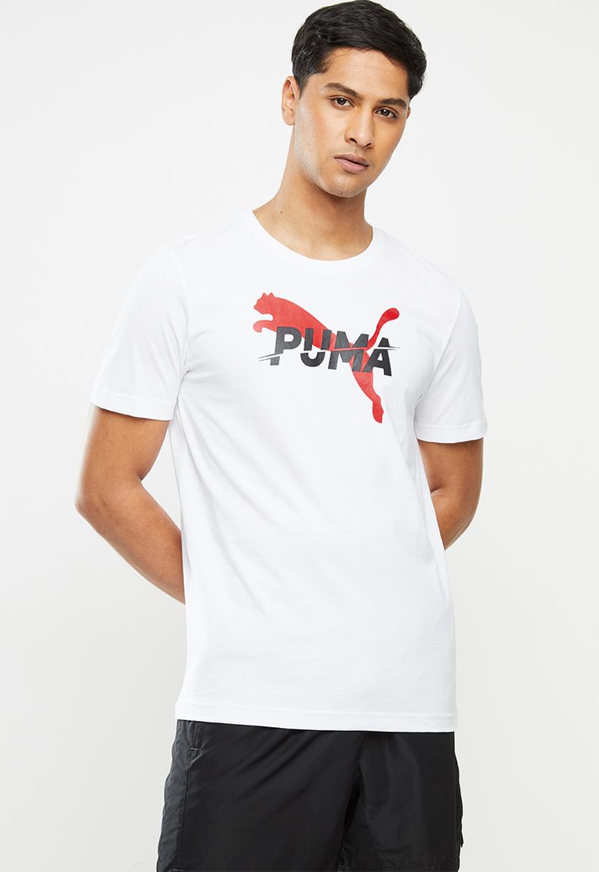PUMA - Modern sports logo tee - white