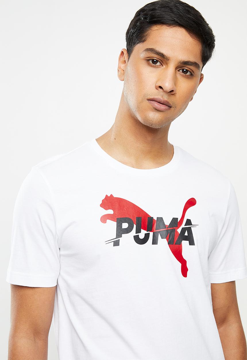 PUMA - Modern sports logo tee - white