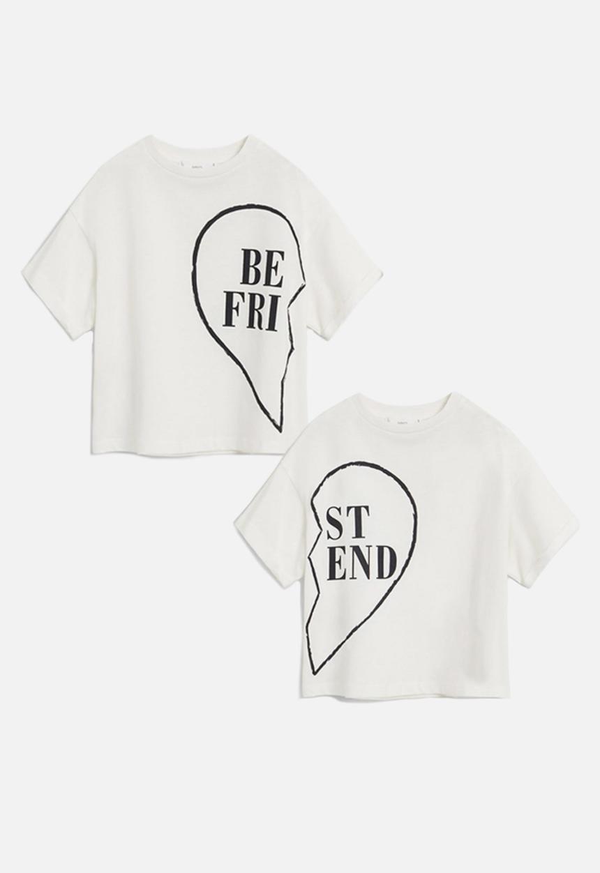 MANGO - Best friend short sleeve tee pack of 2 - natural