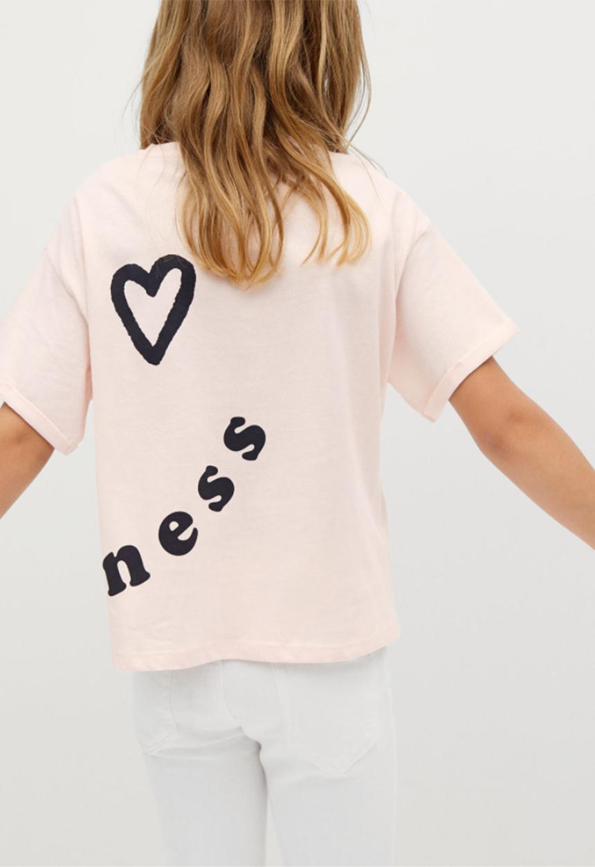 MANGO - Happy short sleeve tee - pastel pink