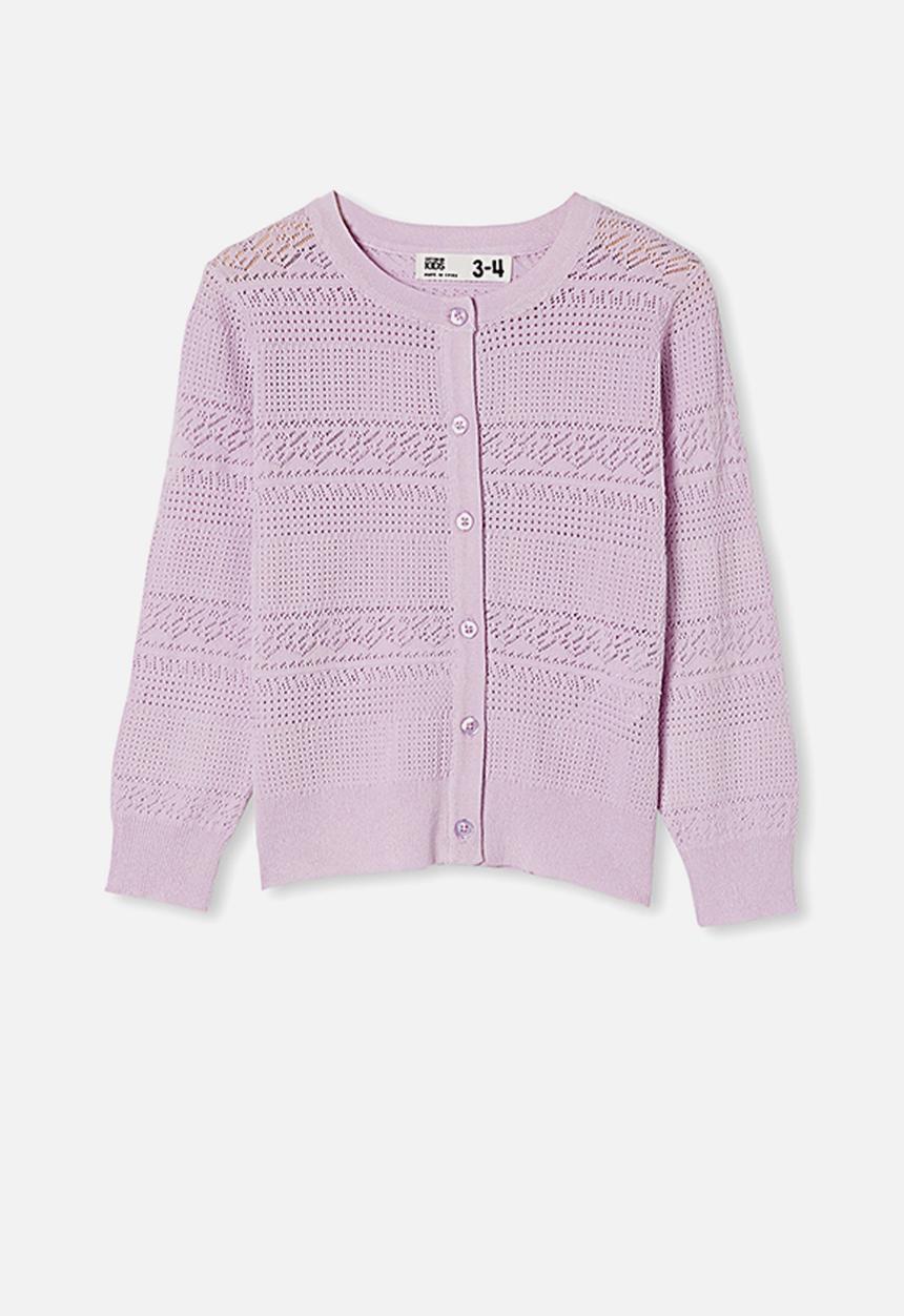 Cotton On - Sade pointelle cardigan - lilac