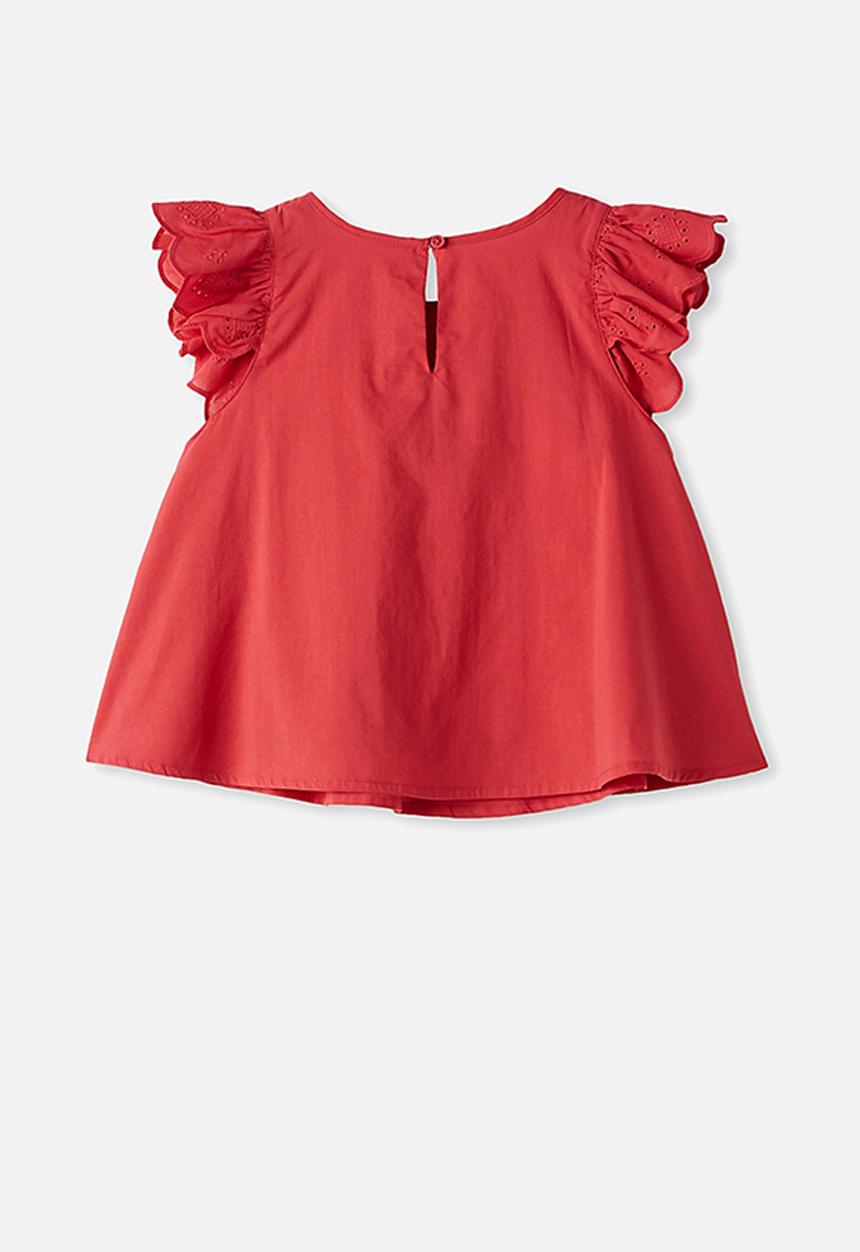 Cotton On - Charlotte short sleeve top - red