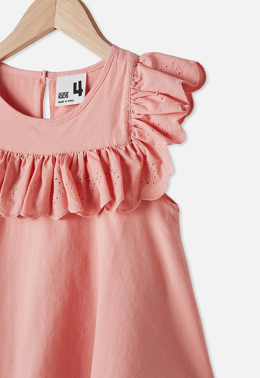 Cotton On - Charlotte short sleeve top - smoked salmon