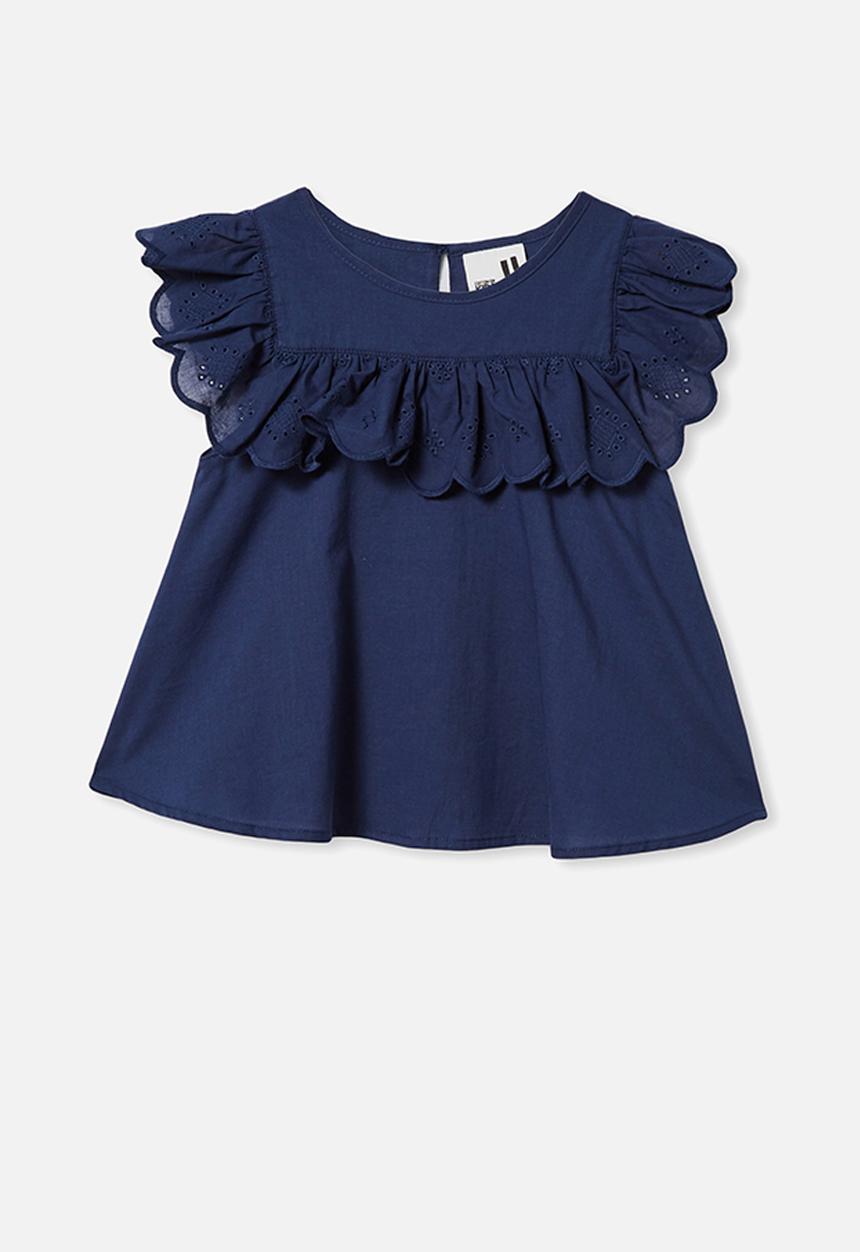 Cotton On - Charlotte short sleeve top - indigo