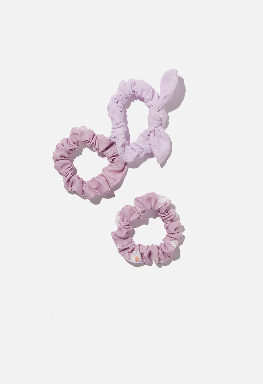 Cotton On - Mini scrunchies poplin - lilac