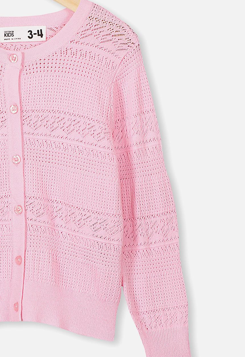 Cotton On - Sade pointelle cardigan - pink