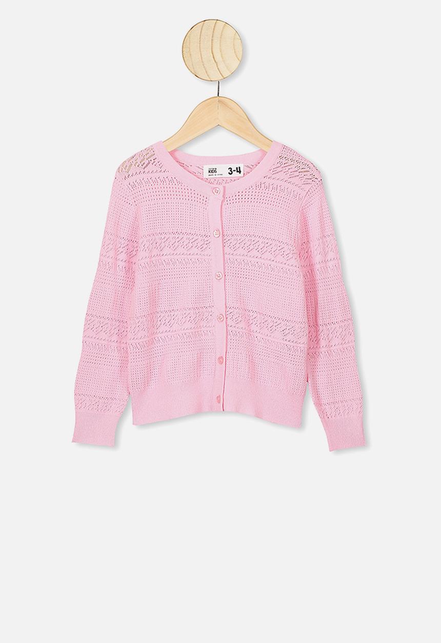 Cotton On - Sade pointelle cardigan - pink