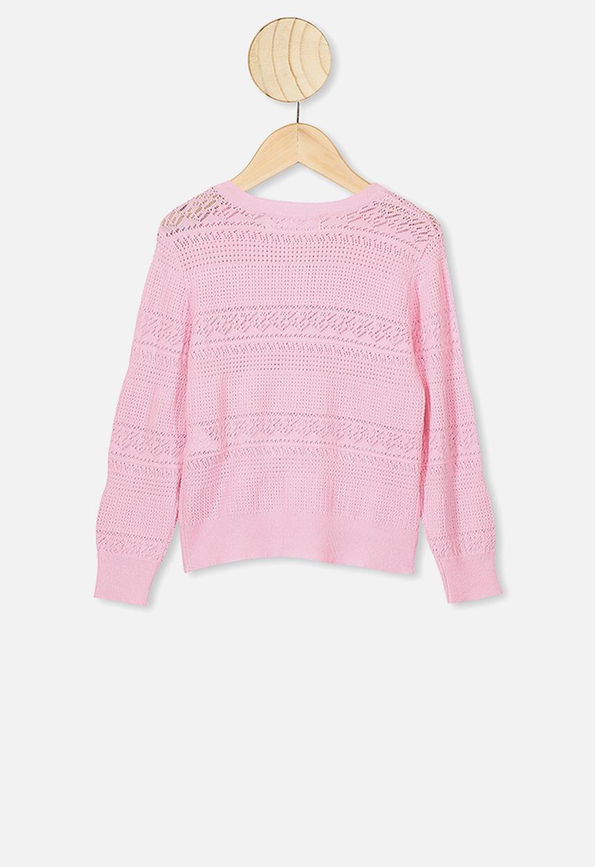 Cotton On - Sade pointelle cardigan - pink