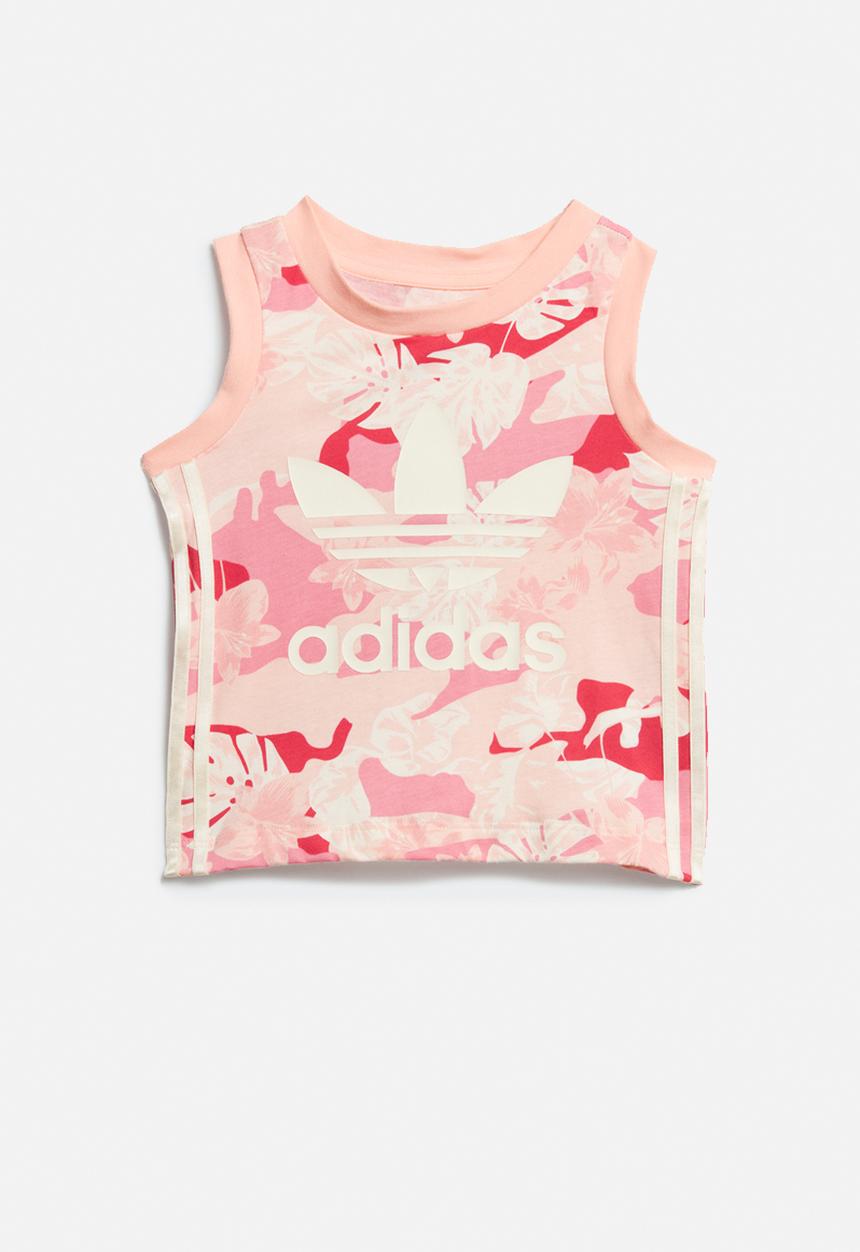 adidas Originals - Short & top set - pink & cream