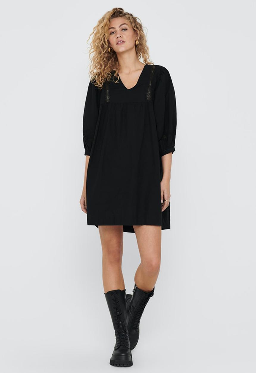 Jacqueline de Yong - Vita puff sleeve dress - black