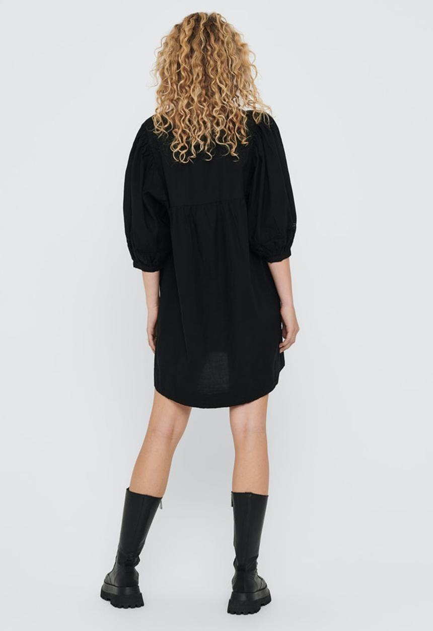 Jacqueline de Yong - Vita puff sleeve dress - black