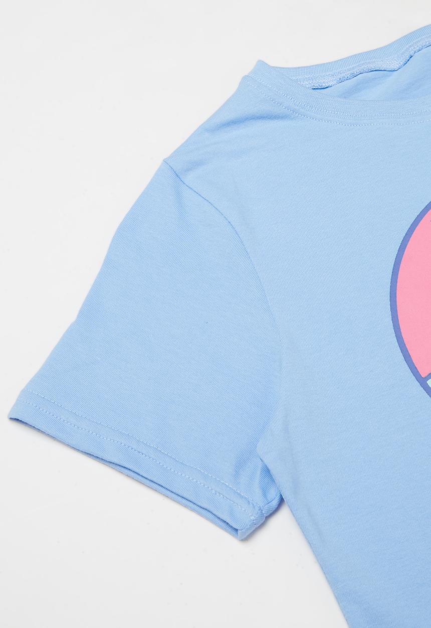 Rebel Republic - Girls printed short sleeve tee - blue 