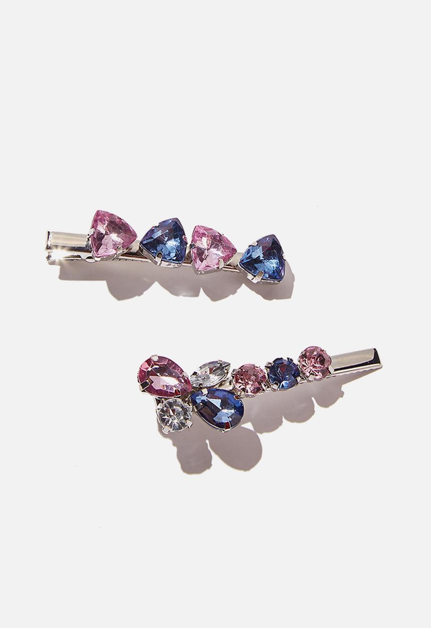Cotton On - Hair clips- sparkly sliders - flower sparkles