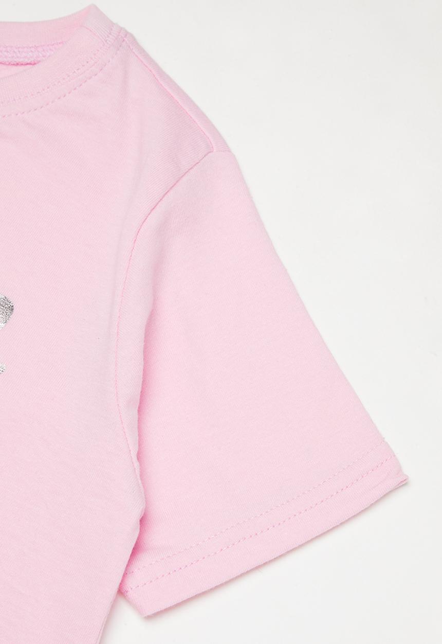 Pop Candy - Girls 2 pack tee - pink & grey 