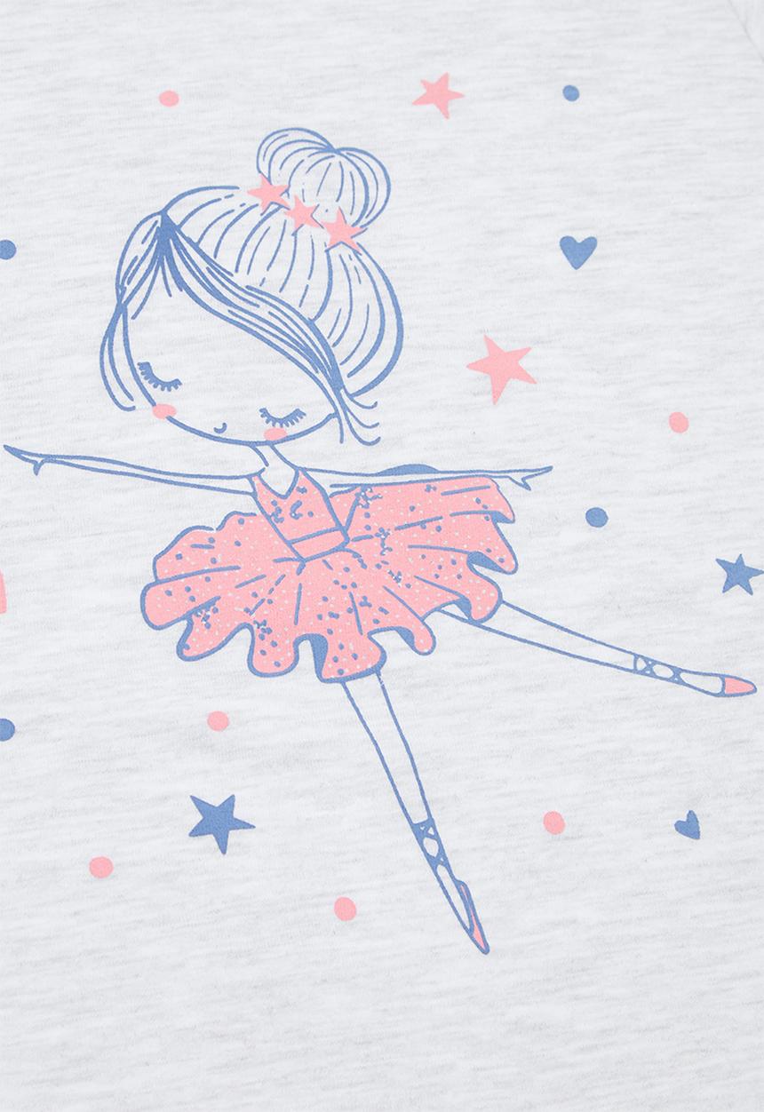 Pop Candy - Girls 2 pack tee - pink & grey 
