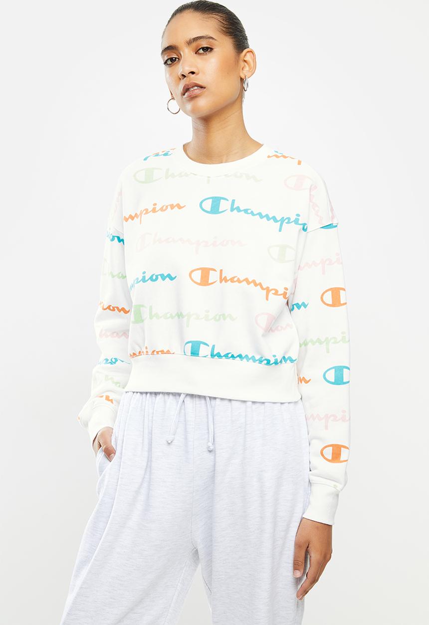 Champion - Legacy crew neck sweat top - white