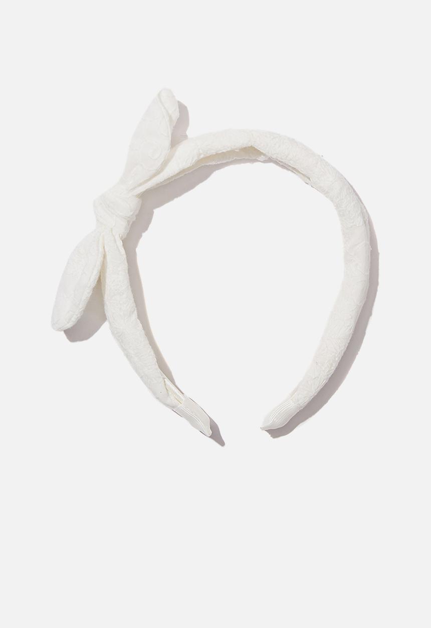 Cotton On - Headband - fashion - white embroidery