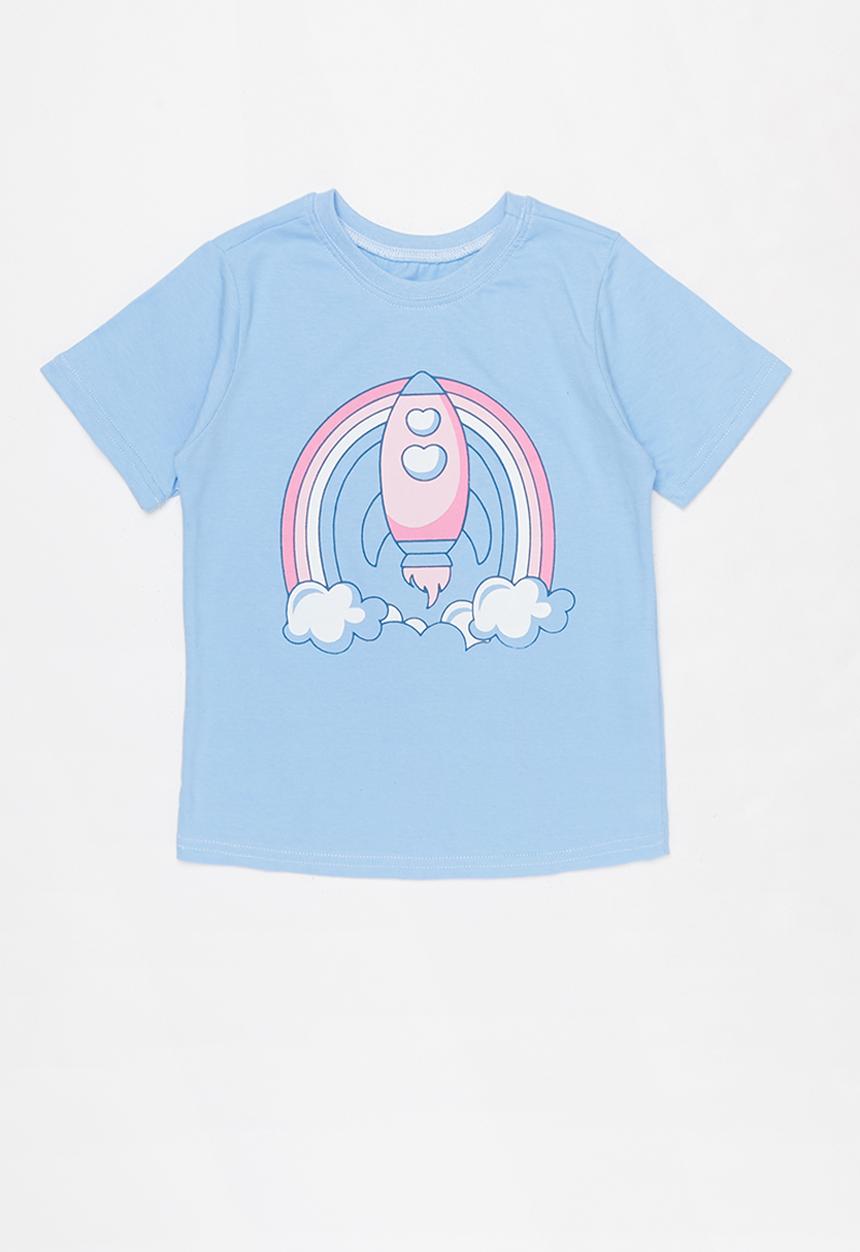 Pop Candy - Girls printed tee - blue 